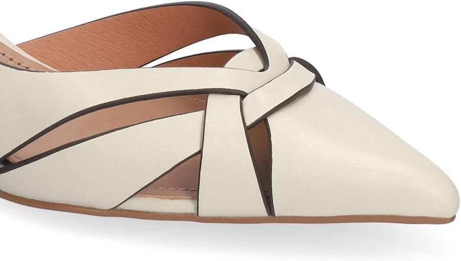 Bibi Lou leren slingback pumps ecru - Foto 3