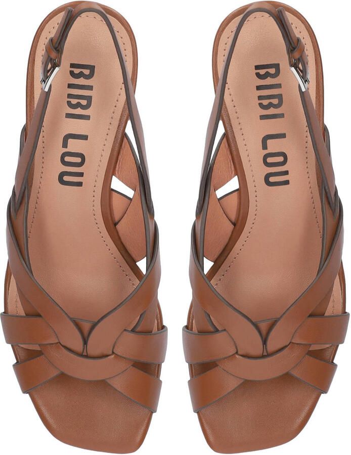 Bibi Lou Nolia leren sandalettes cognac - Foto 3