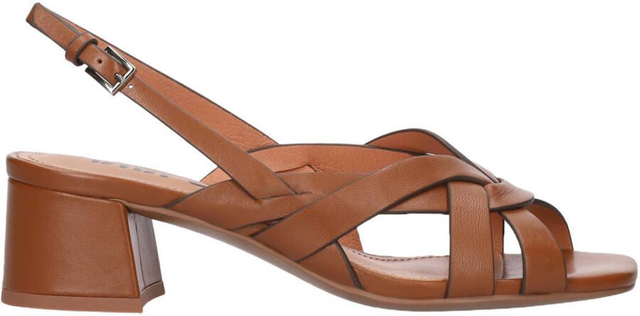 Bibi Lou Nolia leren sandalettes cognac