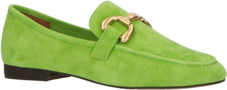 Bibi Lou suède loafers met gesp groen