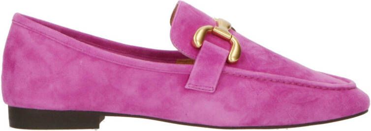 Bibi Lou suède loafers met gesp roze