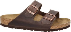 Birkenstock Arizona leren slippers bruin