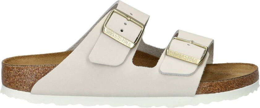 Birkenstock Arizona nubuck slippers wit