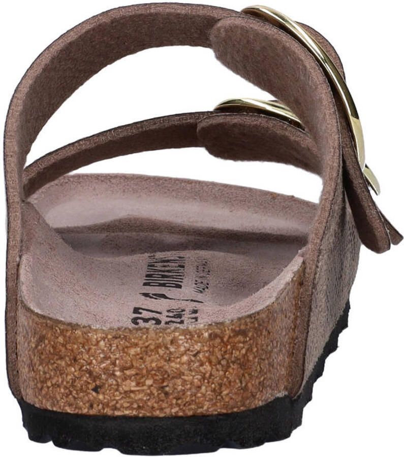Birkenstock Arizona Big Buckle Python leren slippers met dierenprint taupe - Foto 2