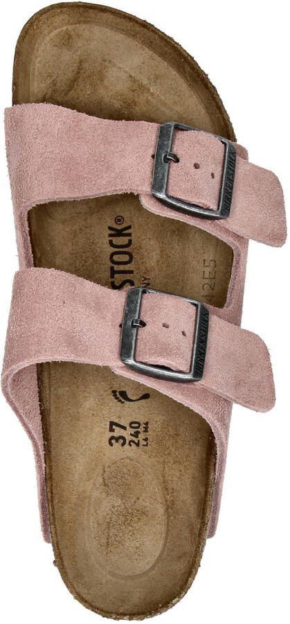 Birkenstock Arizona suède slippers roze - Foto 3
