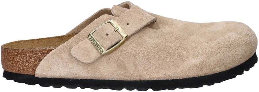 Birkenstock Boston suède clogs beige
