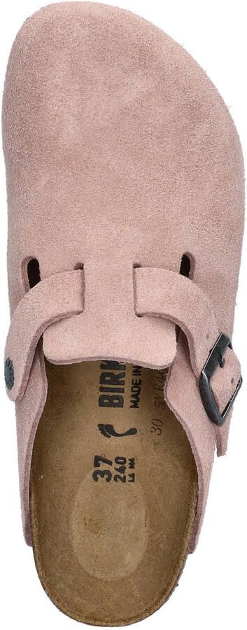 Birkenstock Boston suède clogs roze - Foto 3
