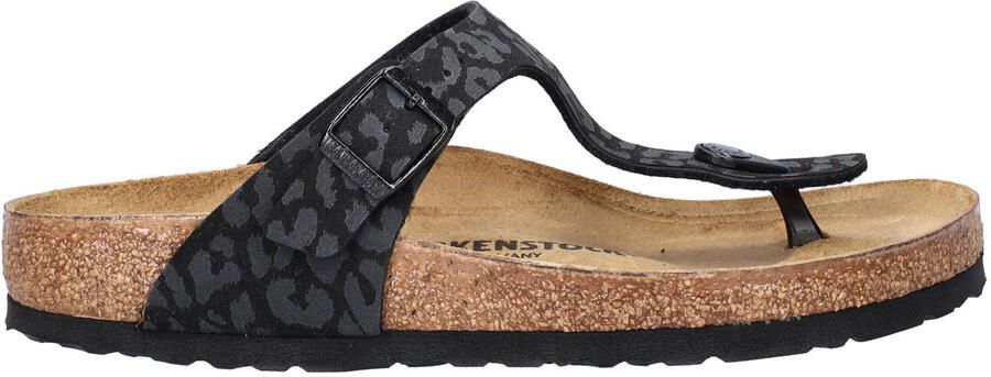 Birkenstock Gizeh teenslippers zwart multi