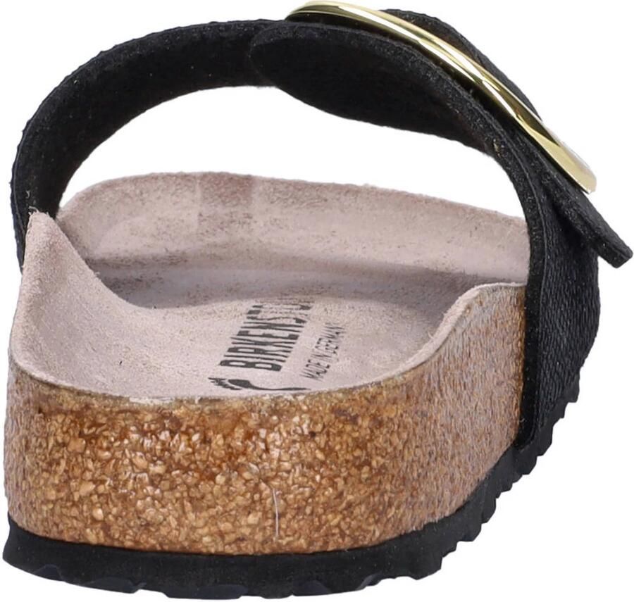 Birkenstock Madrid Big Buckle imitatieleren slippers met dierenprint zwart - Foto 2