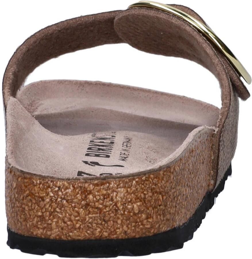 Birkenstock Madrid Big Buckle imitatieleren slippers met dierenprint taupe - Foto 2