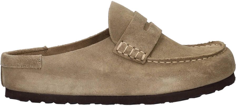 Birkenstock Naples Wrapped suède clogs taupe