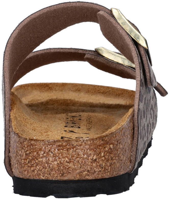 Birkenstock slippers met panterprint taupe - Foto 2
