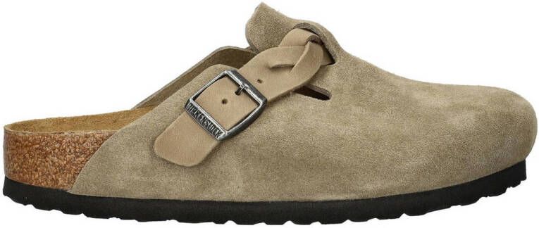 Birkenstock suède clogs taupe