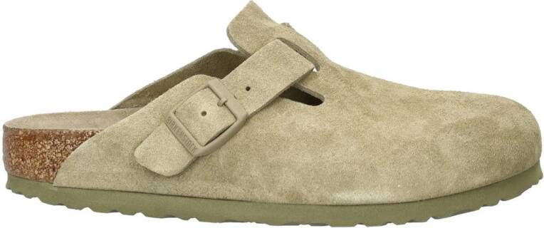 Birkenstock Boston suède clogs beige