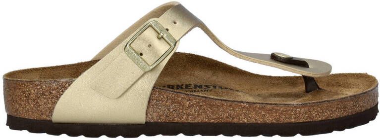 Birkenstock Gizeh teenslippers goud metallic Schoenen