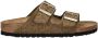 Birkenstock slippers met panterprint camel - Thumbnail 1