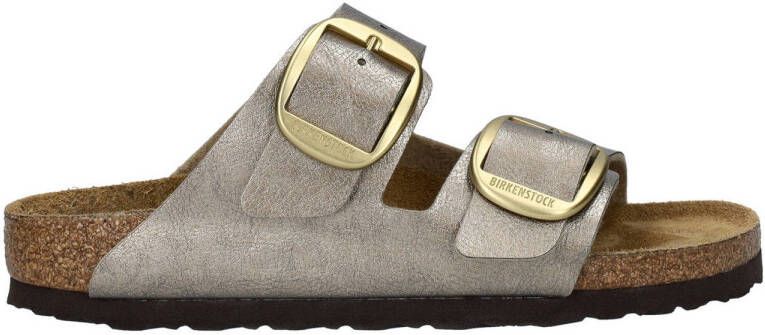 Birkenstock slippers taupe metallic