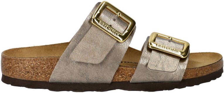 Birkenstock Sydney Cushion Buckle slippers goud