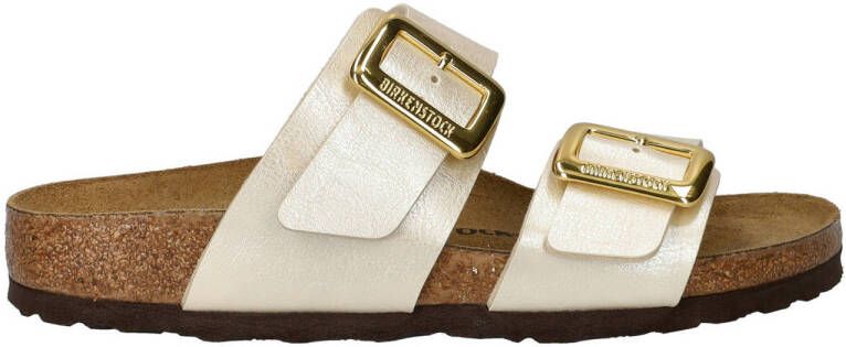 Birkenstock Sydney Cushion Buckle slippers ivoor