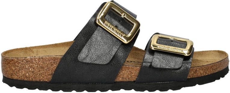 Birkenstock Sydney Cushion Buckle slippers zwart
