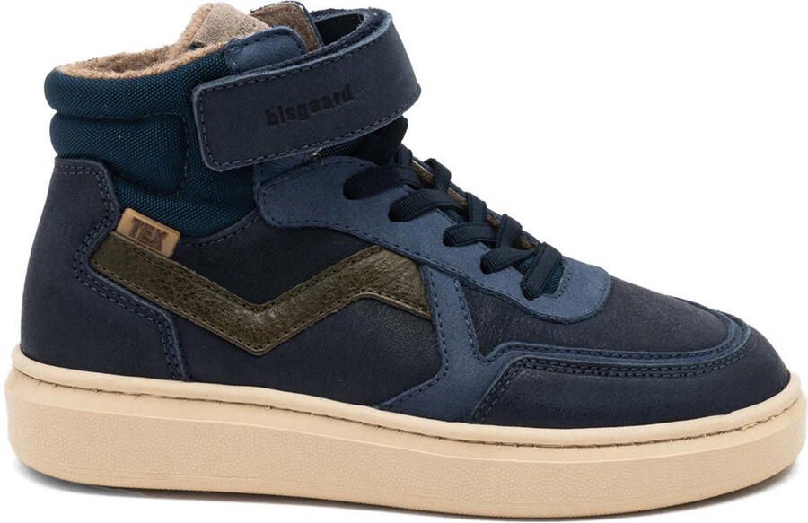 Bisgaard gevoerde leren sneakers donkerblauw