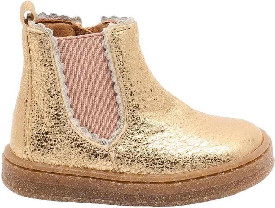 Bisgaard leren enkelboots goud