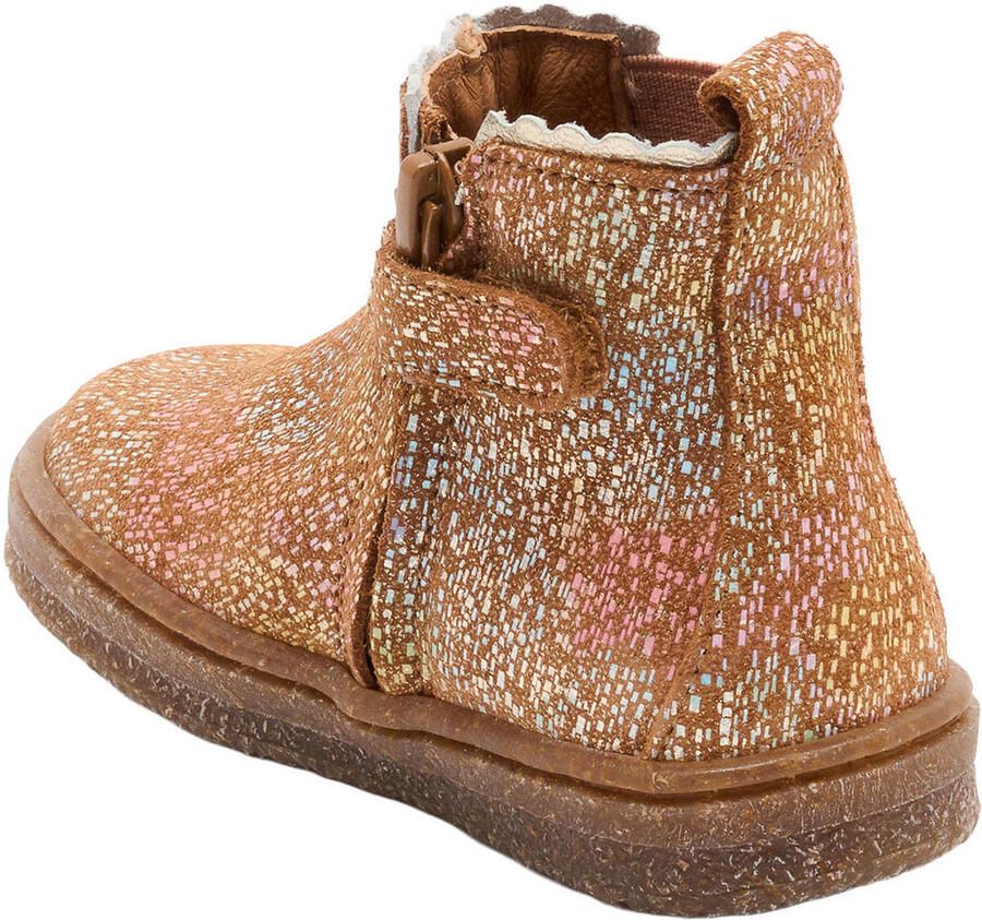 Bisgaard leren enkelboots met print cognac - Foto 2