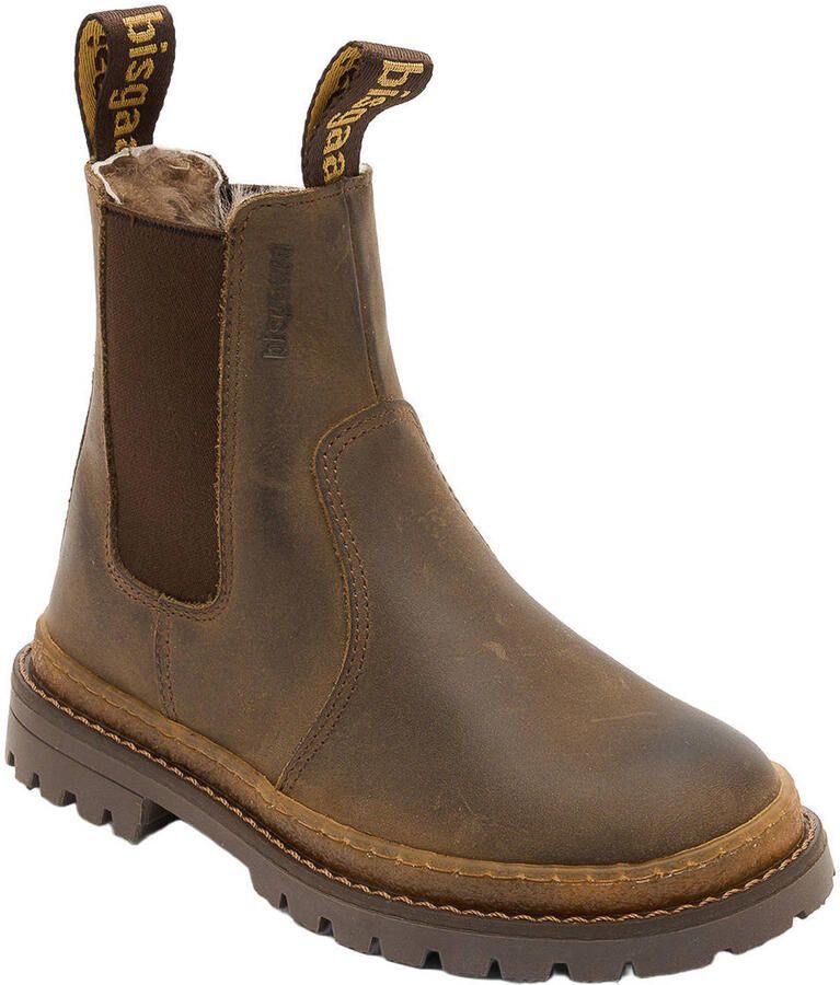 Bisgaard leren enkelboots met profielzool donkerbruin - Foto 6