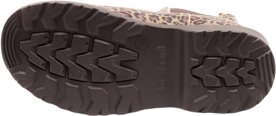 Bisgaard leren enkelboots met profielzool en panterprint bruin beige - Foto 8