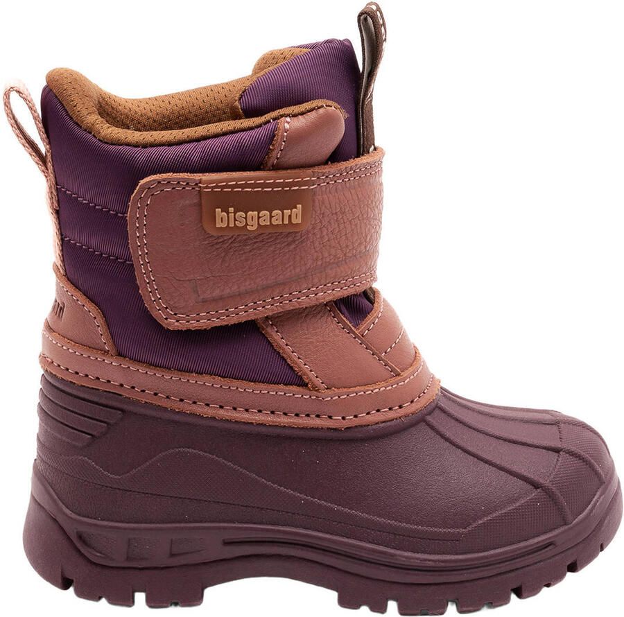 Bisgaard leren snowboots met profielzool paars oudroze