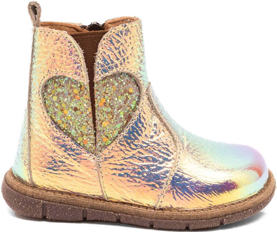 Bisgaard Maggie leren enkelboots goud metallic