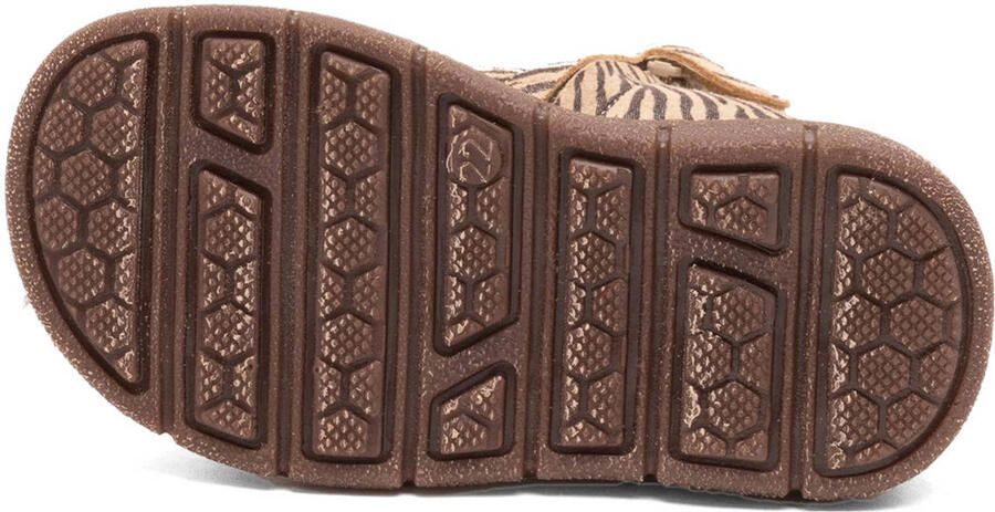 Bisgaard Maggie leren enkelboots met zebraprint en glitters rosé - Foto 3