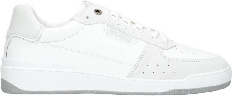 Björn Borg leren sneakers wit grijs