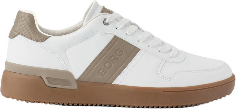 Björn Borg spin imitatieleren sneakers wit beige