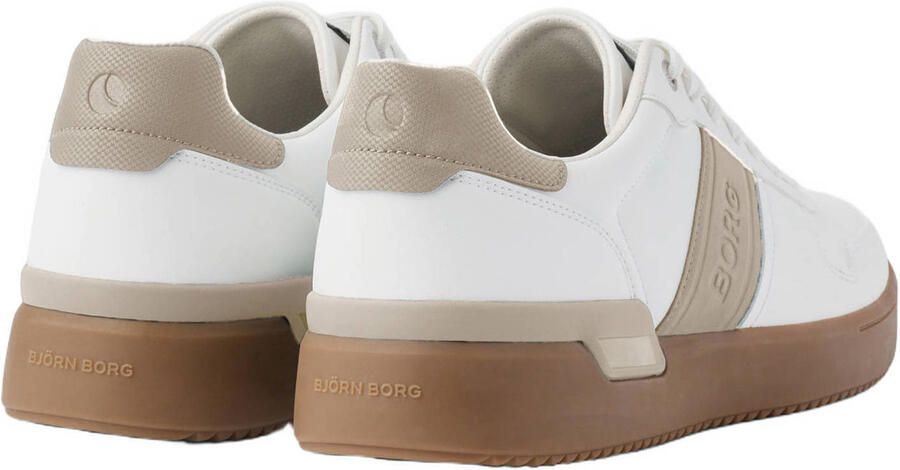 Björn Borg spin imitatieleren sneakers wit beige - Foto 3