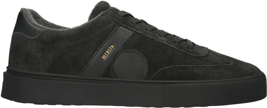 Blackstone Quartz Auden suède sneakers met logo antraciet