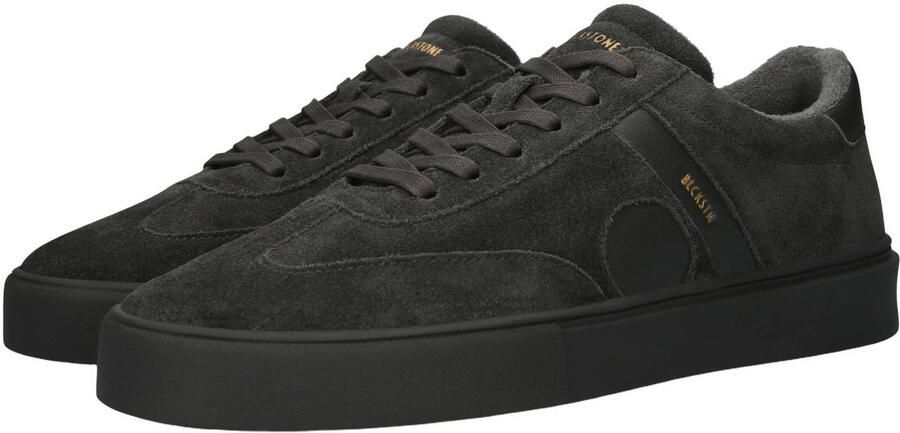 Blackstone Quartz Auden suède sneakers met logo antraciet - Foto 3