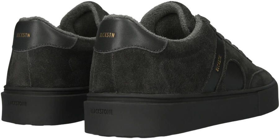 Blackstone Quartz Auden suède sneakers met logo antraciet - Foto 2