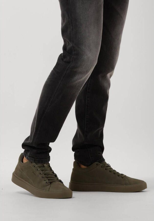 BLACKSTONE Lage Sneakers Heren Crag Colton Maat: 41 Materiaal: Nubuck Kleur: Groen