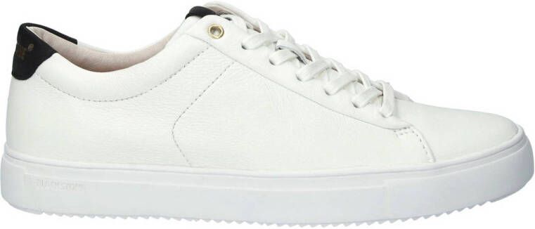 Blackstone Roger Low leren sneakers wit zwart