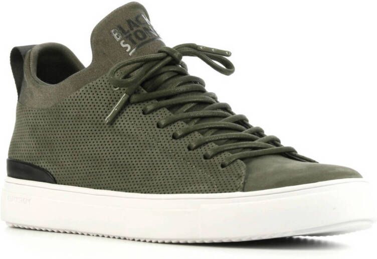 Blackstone SG38 suède sneakers groen