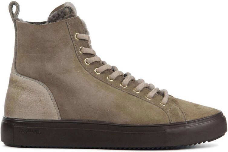 Blackstone suede sneakers taupe