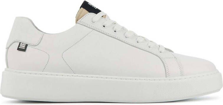 BLACKSTONE Lage Sneakers Heren Xg10 Maat: 42 Materiaal: Leer Kleur: Blauw wit gestreept