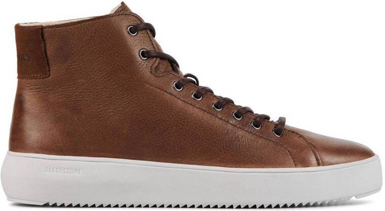 Blackstone YG09 leren sneakers cognac