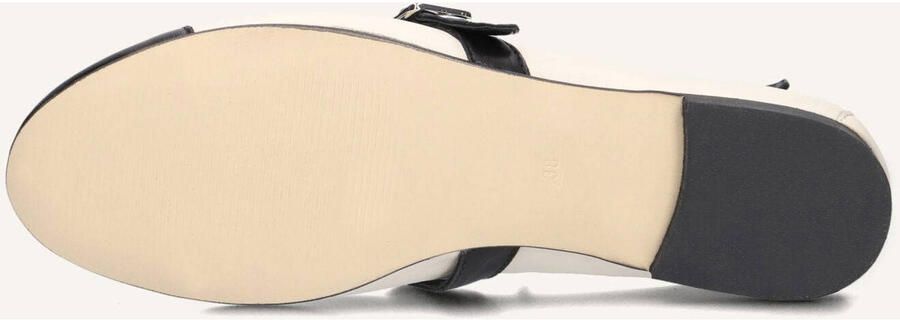 Blasz Beige Leren Ballerina met Zwarte Gesp - Foto 4