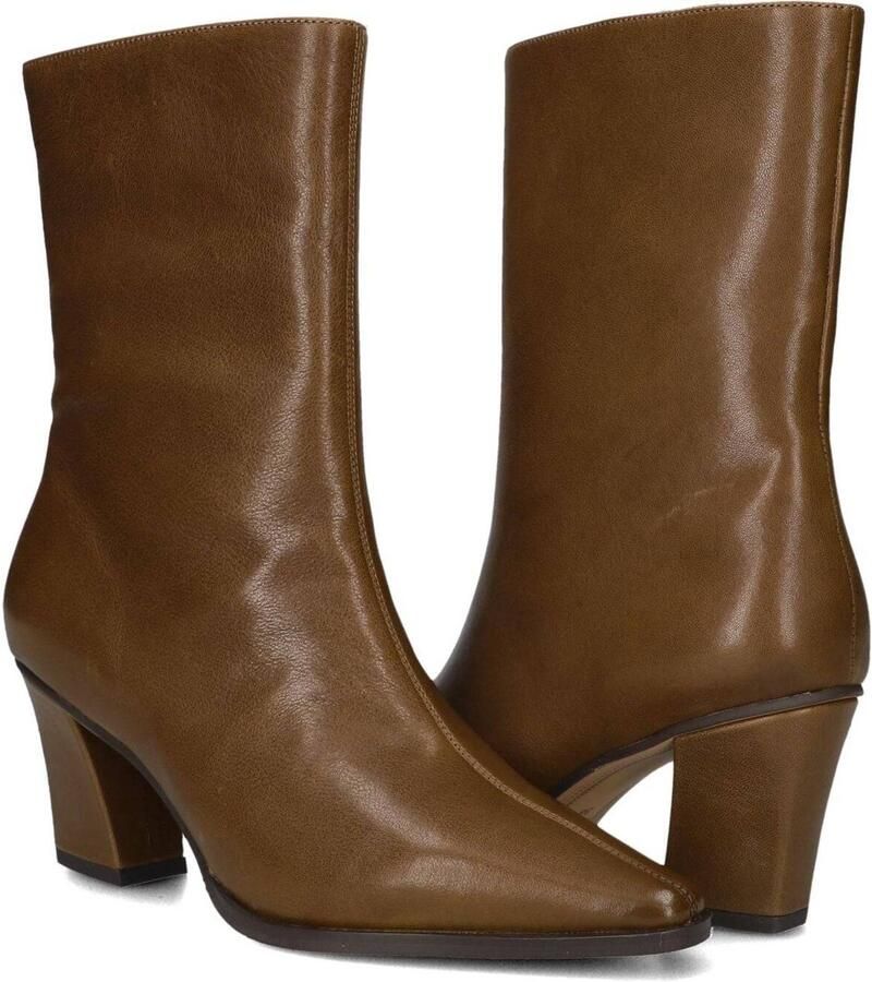 BLASZ Yrn130 Enkellaarsjes Enkelboots met rits Dames Cognac - Foto 6