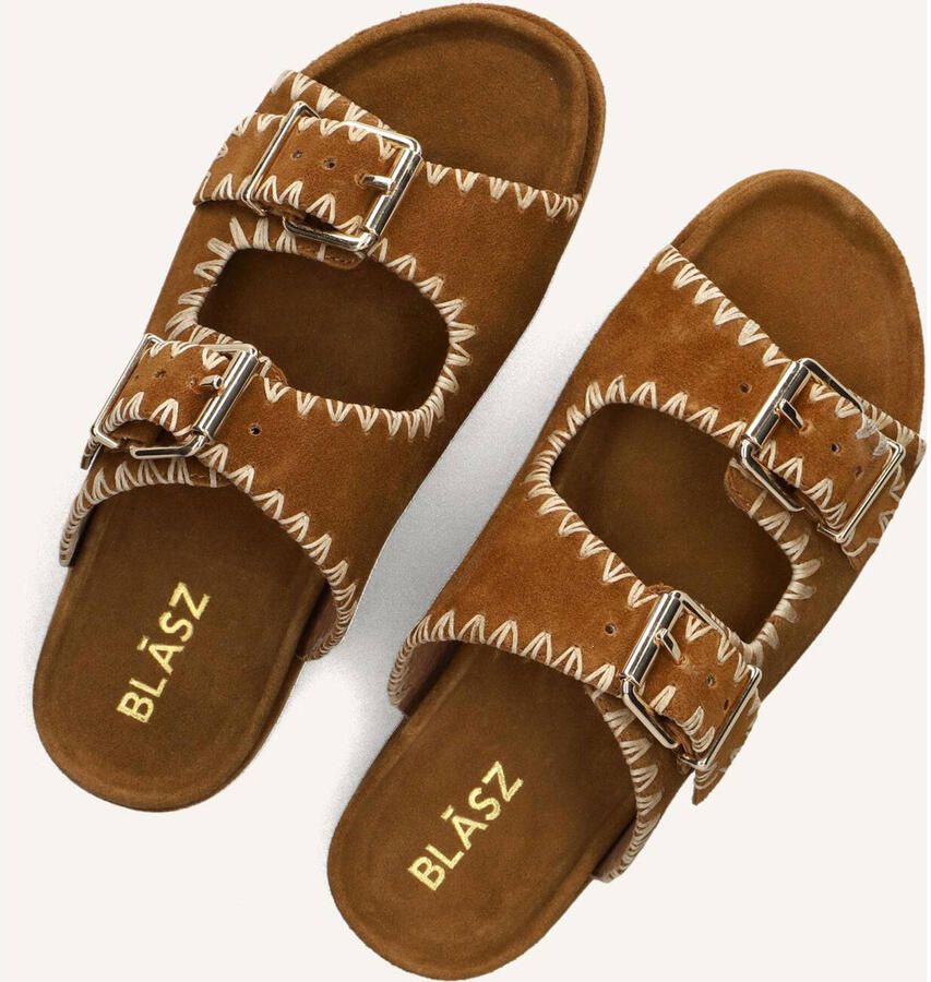 BLASZ Slippers Dames Mag-40 Suède Camel - Foto 2