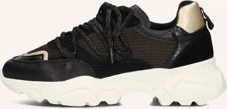 Omoda Alicia 402-k Sneakers Leren Sneaker Dames Zwart