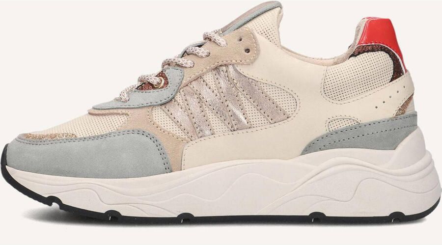 BLASZ Lage Sneakers Dames Cirop-01 Leer Beige
