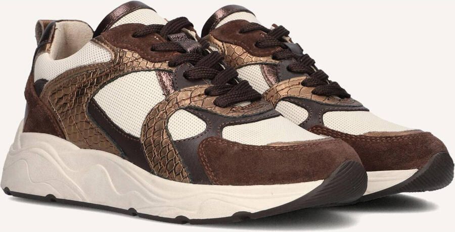 BLASZ Dames Lage sneakers Chunky zool Cirop-07 Bruin Suède - Foto 2